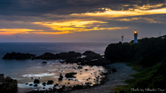 夕景 潮岬 ～本州最南端の灯台にアカリが灯る時。～