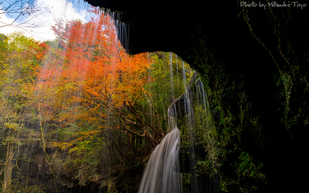 鍋ヶ滝の秋 ～WaterCurtain越しに、秋を楽しむ。～