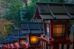 夕暮れの貴船神社