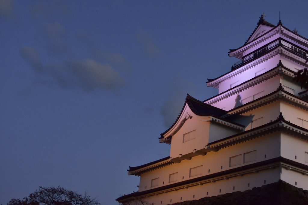 鶴ヶ城ライトアップ１