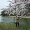 水辺でのんびり花見