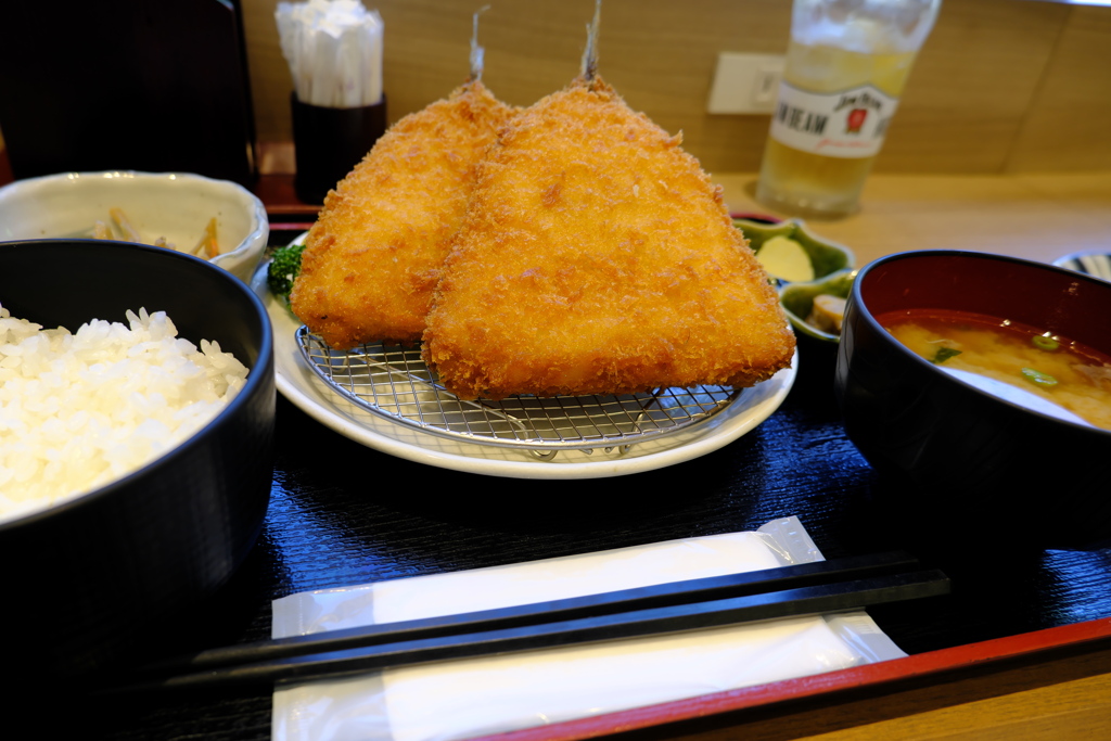アジフライ定食