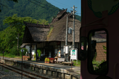 会津鉄道と湯之上温泉駅