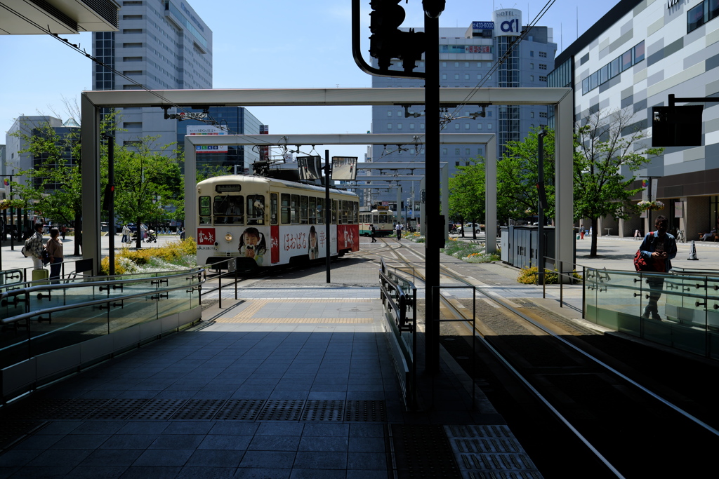 トラムの走る街富山