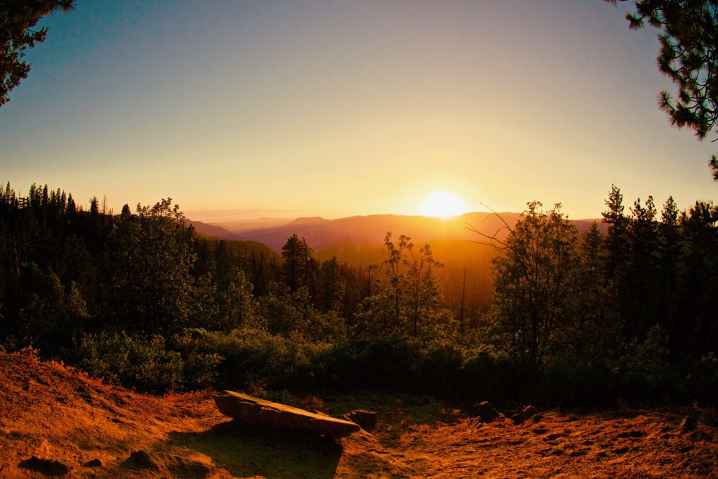 Yosemiteの夕焼け