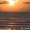 福間海岸の夕焼け
