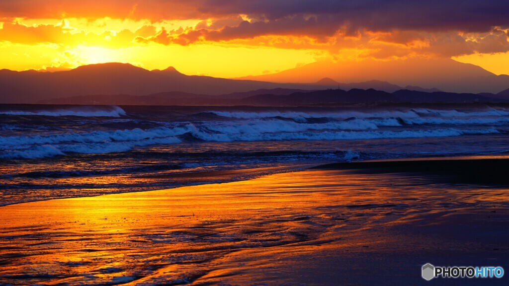 夕日