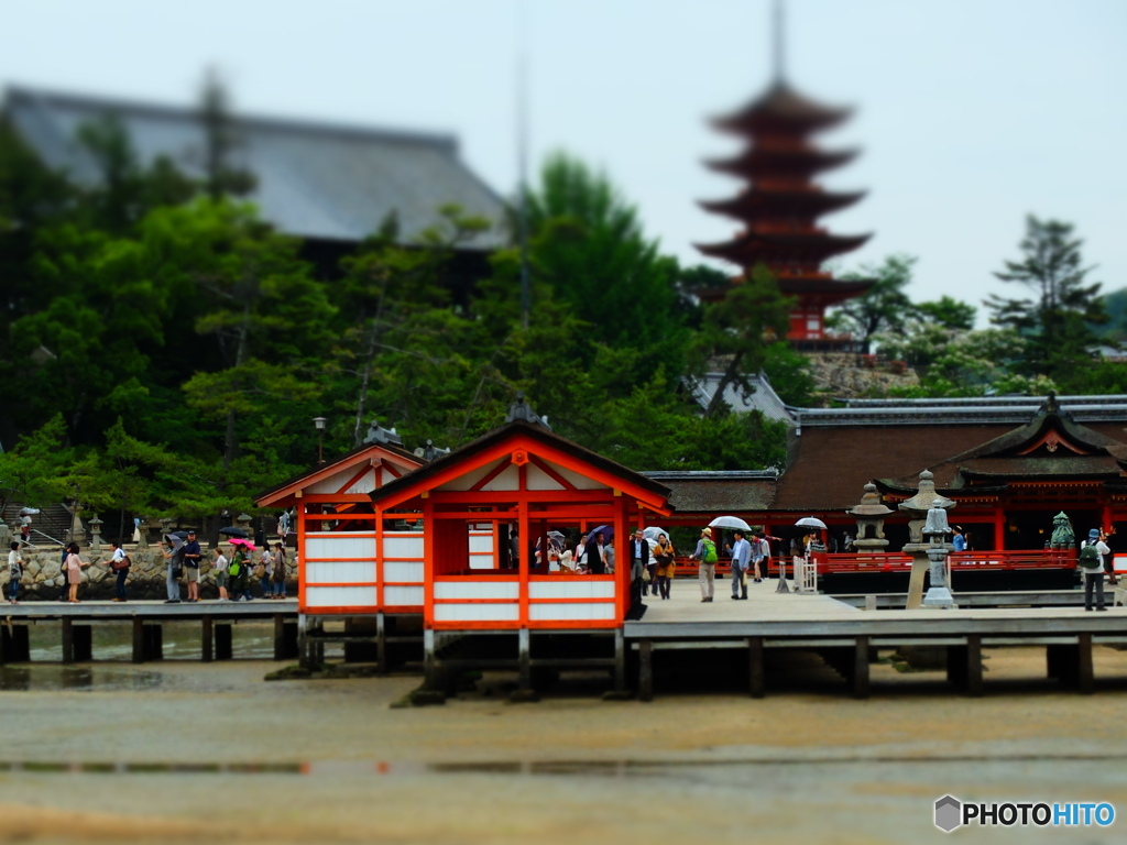 厳島神社で遊んでみました（バチ当たりだなぁ）