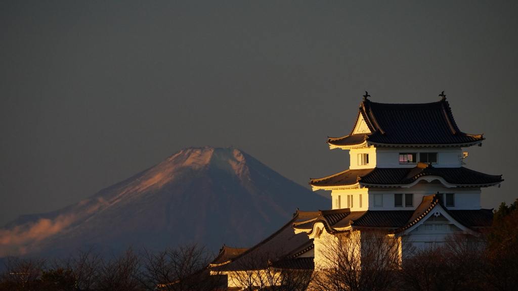 城と富士