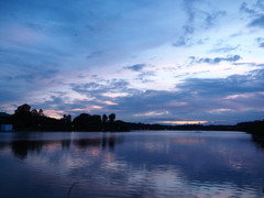 千波湖夕景　P7081855