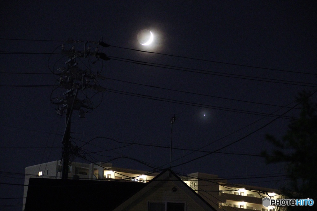月と金星
