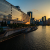 八軒家浜夕景