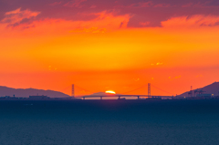 小豆島に沈む夕日