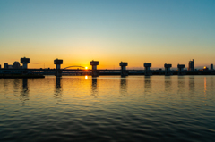 毛馬の夕日