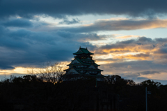 大阪城の朝