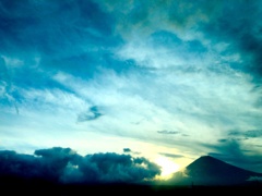 くもりの富士山
