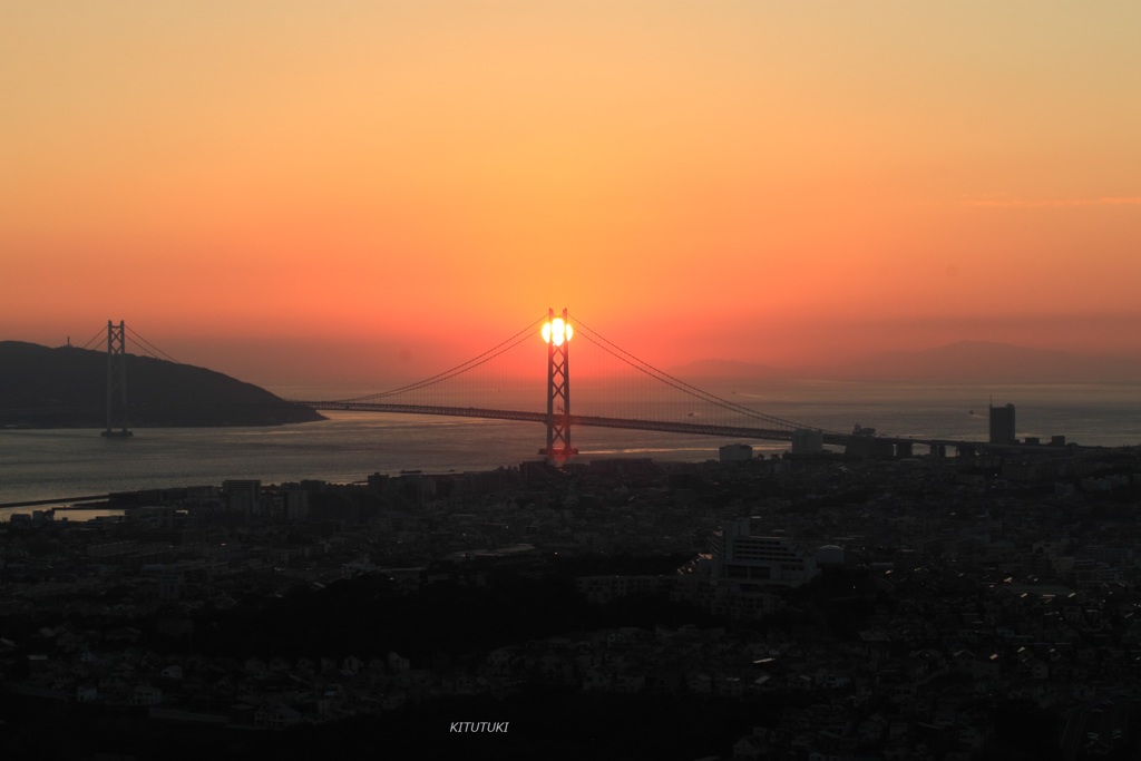 重なる夕日　2
