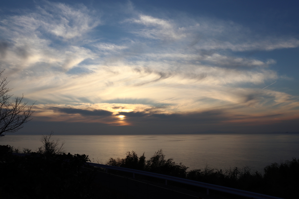 帰路の夕景