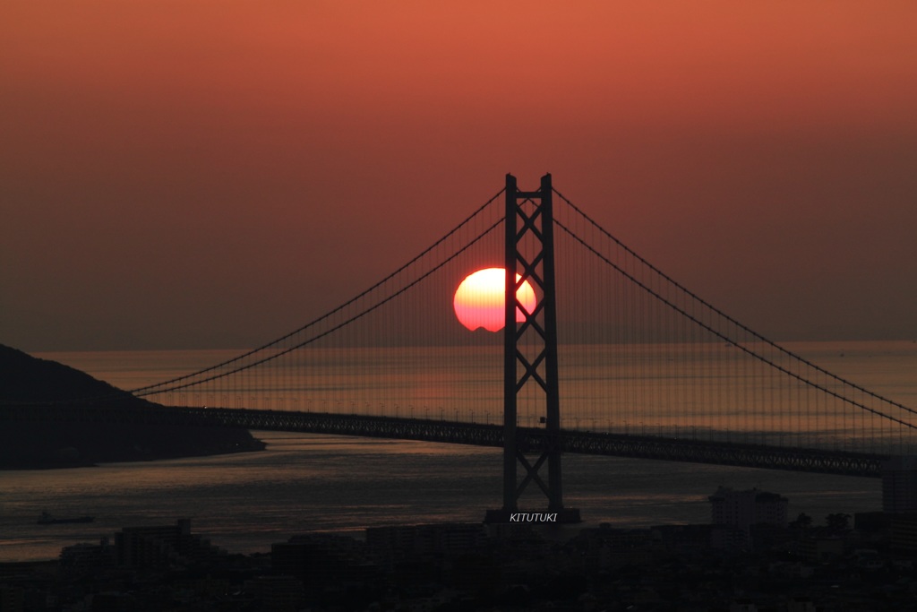 おらが山夕景（2016年1月）