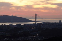 明石海峡夕景（2019年12月）