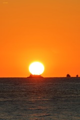 神鏡っぽい夕日