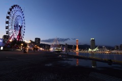 雨上がりの夕夜景