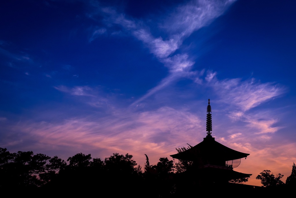 暮れゆく夏の空