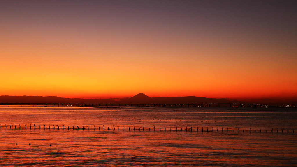 袖ヶ浦夕景