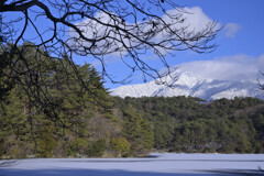 根ノ上高原から恵那山を望む