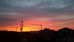 燃える夕焼け