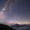 熊本県 烏帽子岳から見た天の川と雲海
