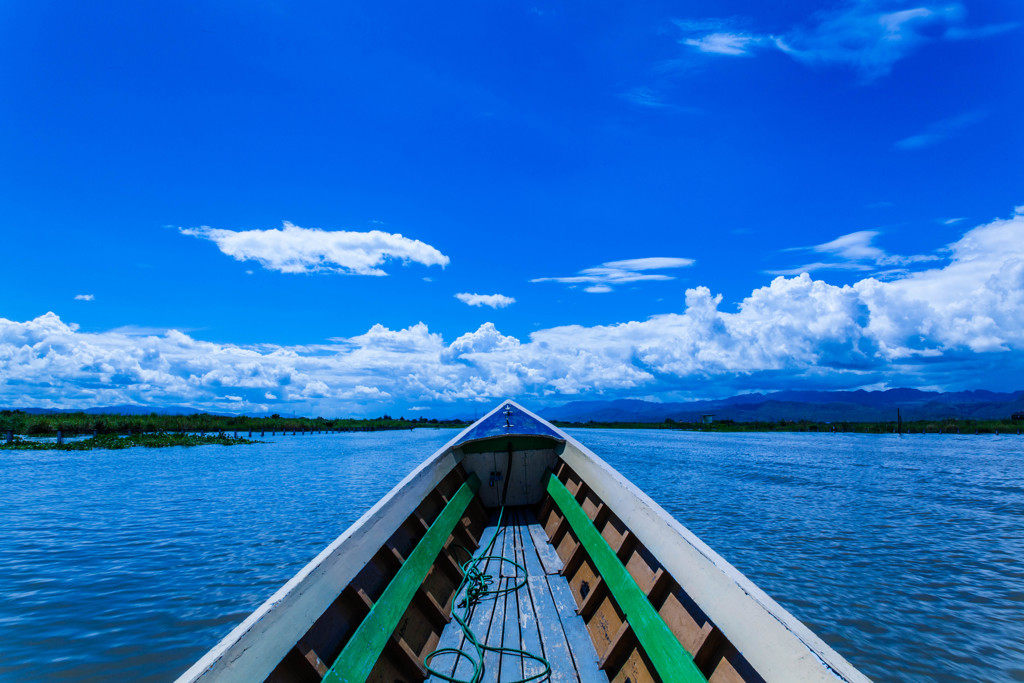 The Blue Lake at Shan state in Myanmar