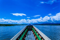 The Blue Lake at Shan state in Myanmar