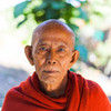 Old Monk at Mrauk-U in Myanmar