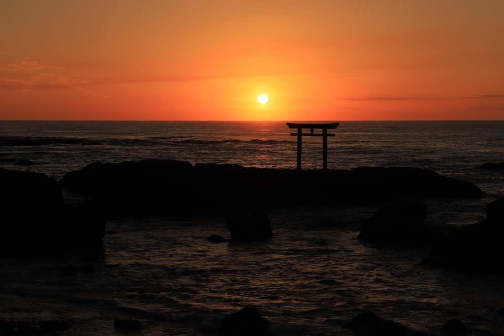 茨城県大洗海岸の日の出
