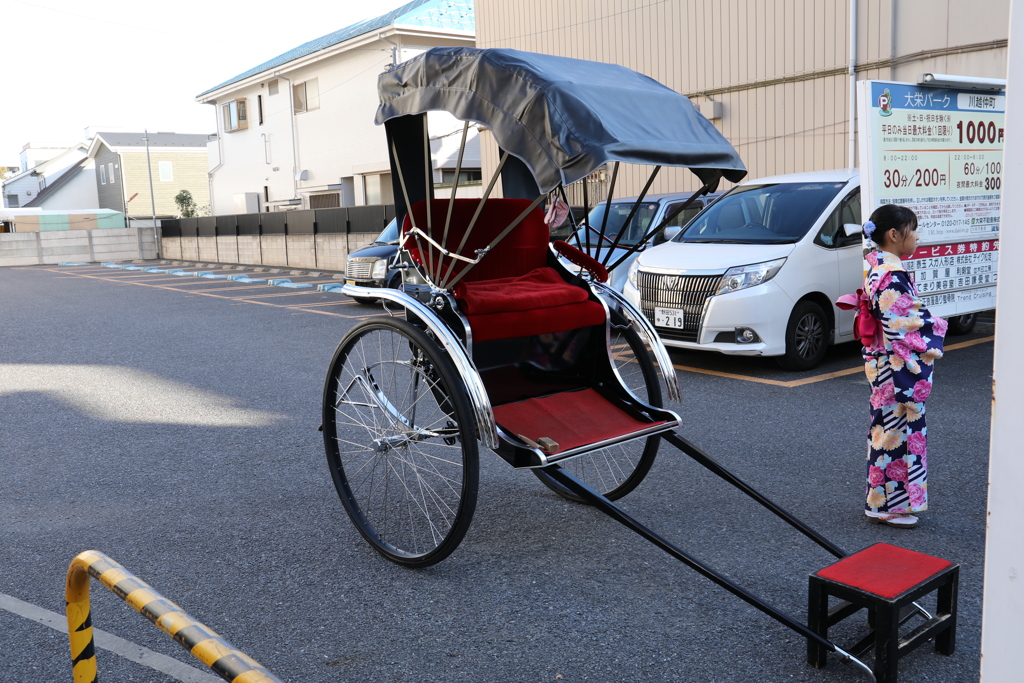 人力車と着物