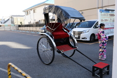 人力車と着物