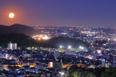 月と夜景
