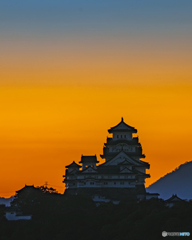 夜明けの姫路城