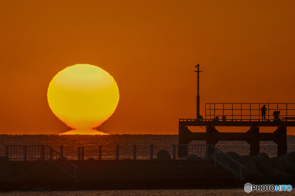 だるま夕日②