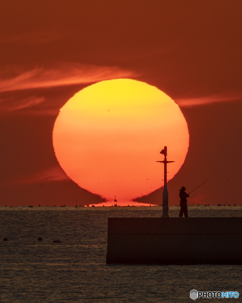 だるま夕日①
