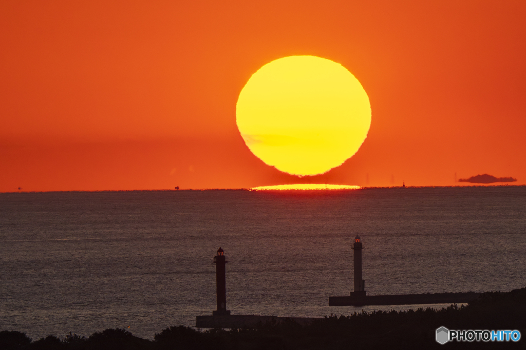 だるま夕日②