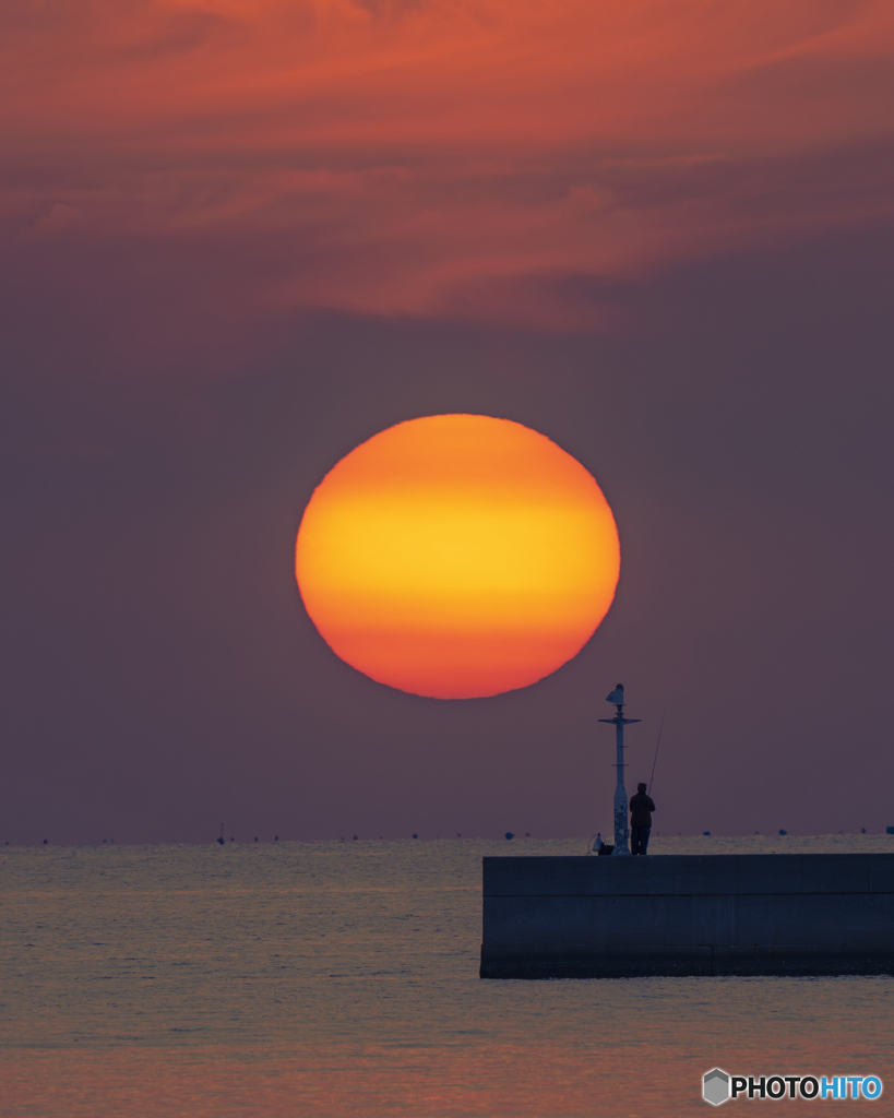 だるま夕日間近①