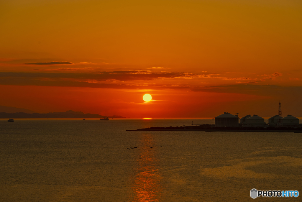 夕日