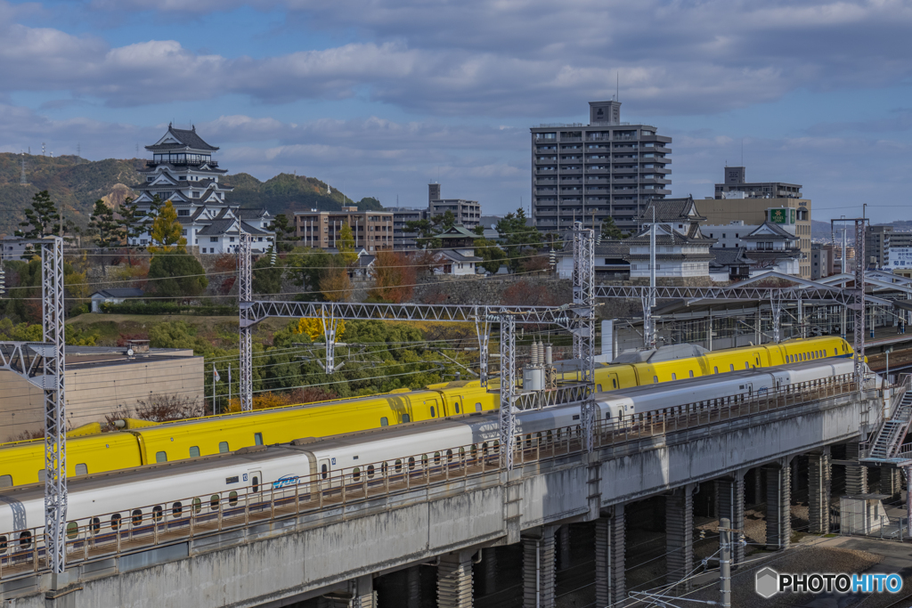 福山城と新幹線②
