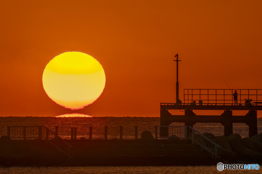 だるま夕日①