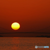 明石海峡大橋と夕日Ⅰ