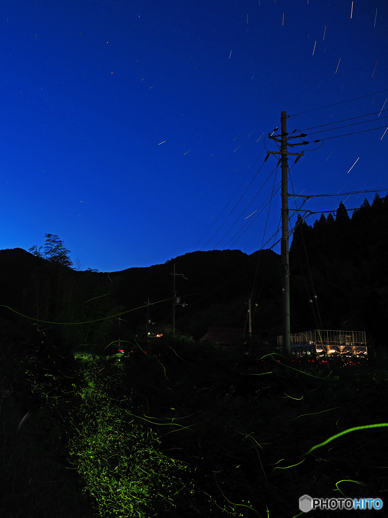ホタルと星空②