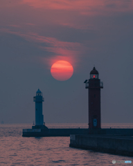夕日