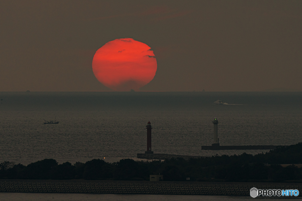 夕日